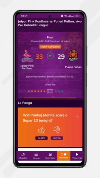 Pro Kabaddi Official App 6.1 Screenshot