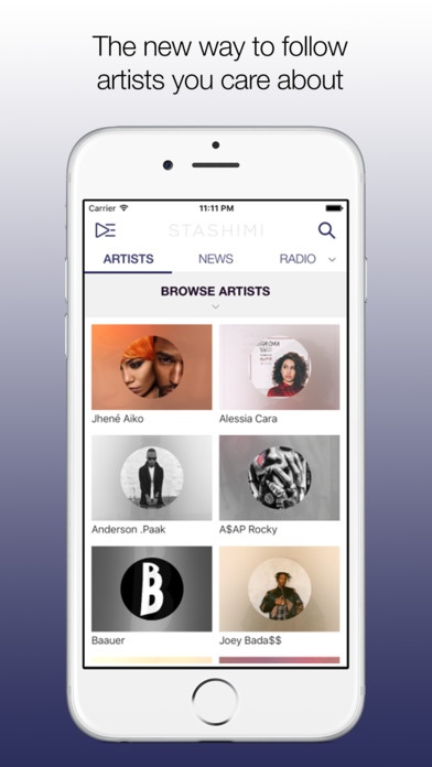 Stashimi - Artist News, Free Music, Radio & Videos 2.7.2 Screenshot