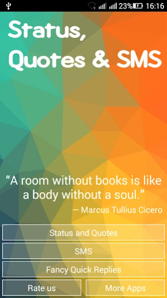 Status Quotes and SMS Factory 1.2 Screenshot