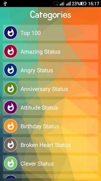 Status Quotes and SMS Factory 1.2 Screenshot