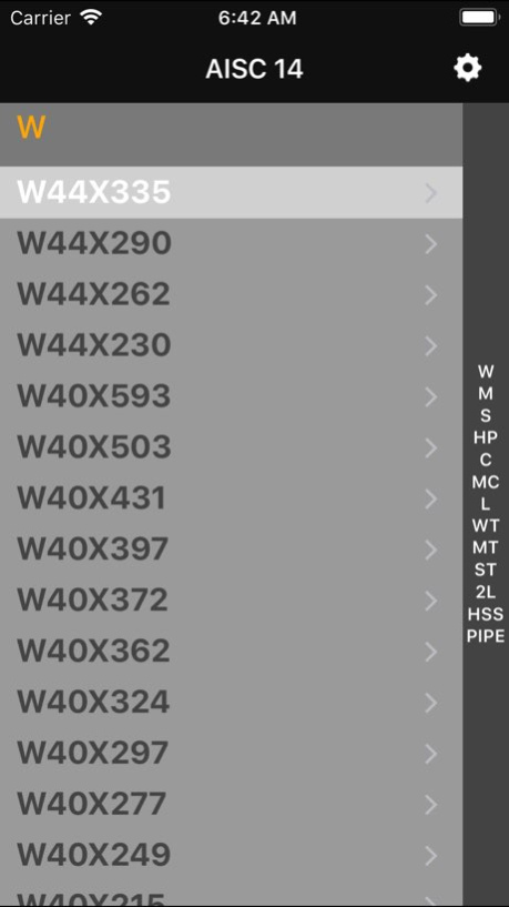 Steel Profiles AISC 1.2 Screenshot