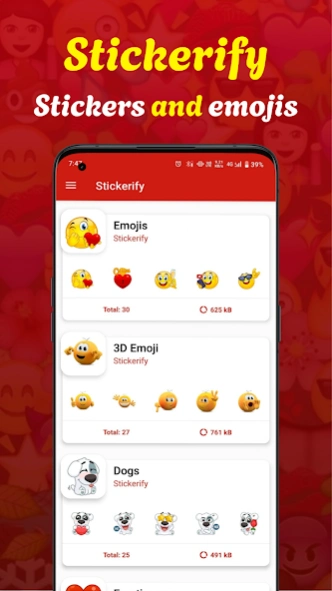 Stickers and emoji - WASticker 1.7 Screenshot