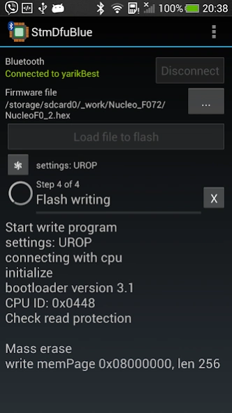 StmDfuBlue  Screenshot