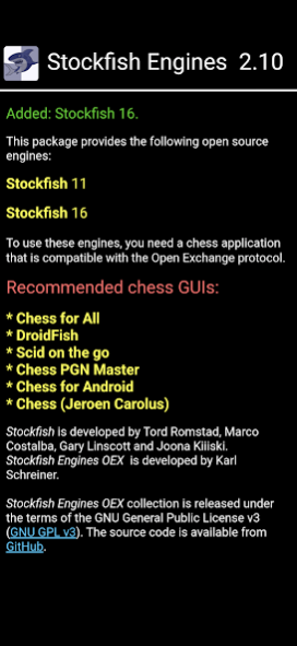 Stockfish Engines OEX 2.10 Screenshot