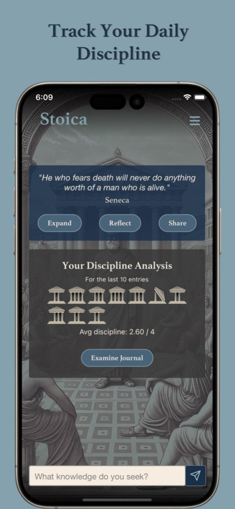 Stoic AI Daily Journal: Stoica 1.11 Screenshot
