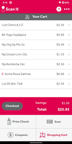 Stop & Shop Scan It(TM) Mobile 25.214.114 Screenshot