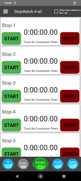 StopWatch 4 all Pro 3.60 Screenshot