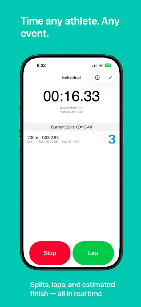 Stopwatch for Track & Field 5.0.5 Screenshot