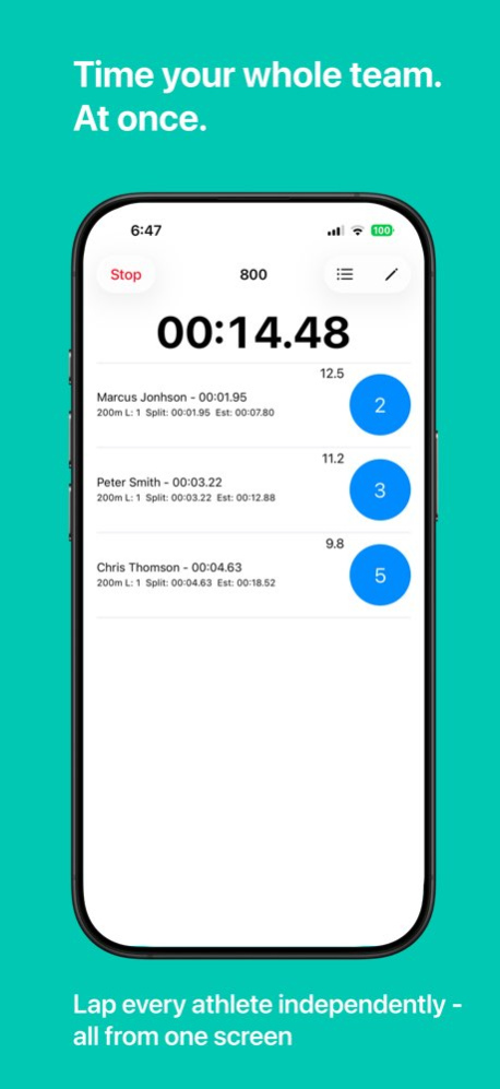 Stopwatch for Track & Field 5.0.5 Screenshot