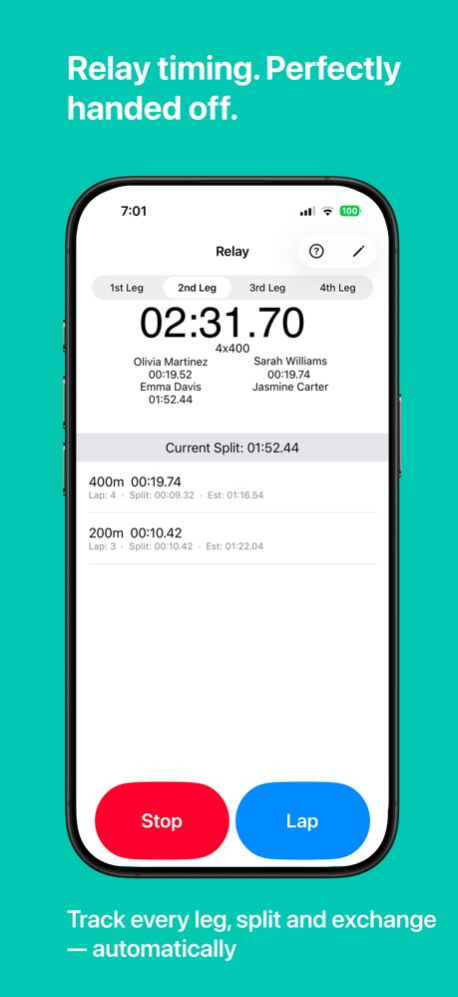 Stopwatch for Track & Field 5.0.5 Screenshot