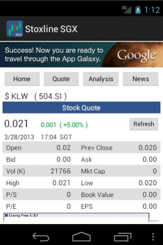 Stoxline SGX  Screenshot