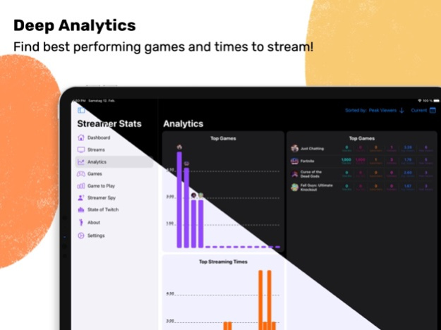 Streamer Stats: Twitch tracker 2.1.18 Screenshot
