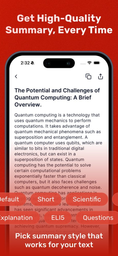 Summarizer - AI Text Summary 3.0.0 Screenshot