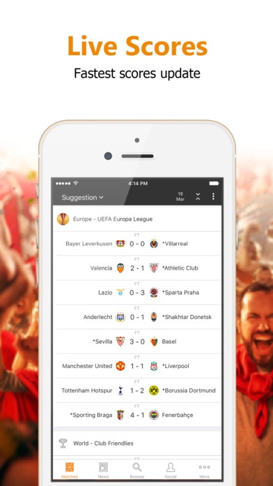 Super Scores - Soccer Live Scores 2.2.2 Screenshot