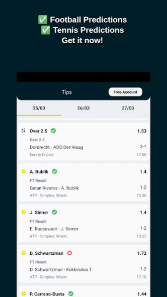 Football & Tennis Tips Daily 3.0.1 Screenshot