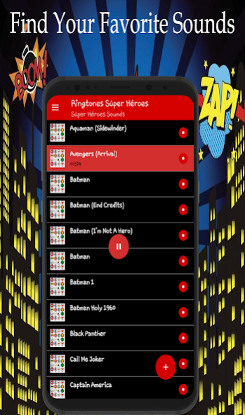Superheros Ringtones 1.2 Screenshot
