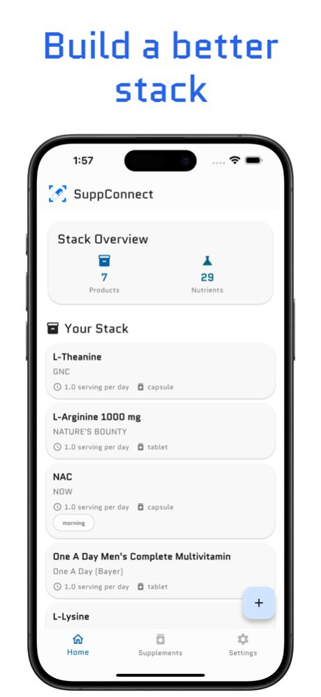 SuppConnect Supplement Tracker 1.0.187 Screenshot