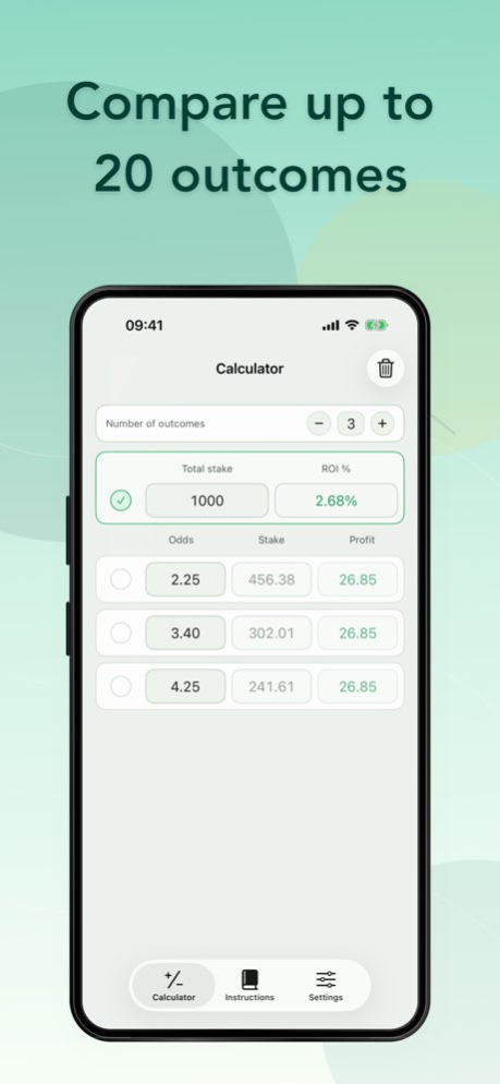 Surebet Stake Calculator 2.0.0 Screenshot