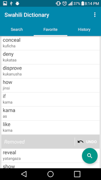 Swahili Dictionary 1.6 Screenshot