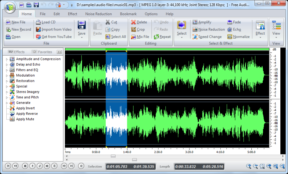Swifturn Free Audio Editor 7.5.3 Screenshot