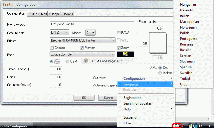 @SwIt Printfil 5.34 Screenshot