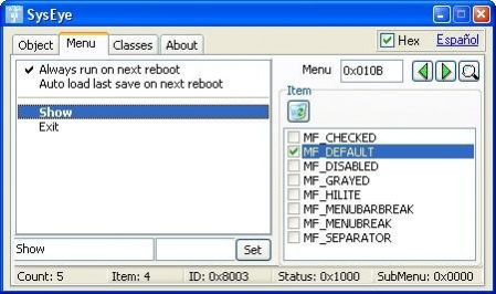 SysEye 1.19 Screenshot
