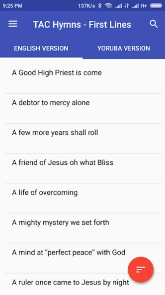 TAC Hymns 2.15 Screenshot