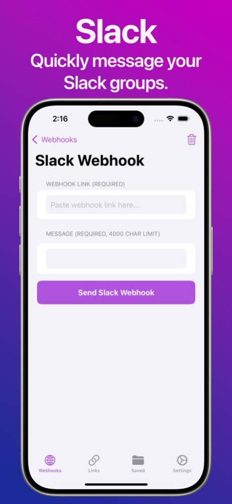 Talon – Webhooks & Links 1.5 Screenshot