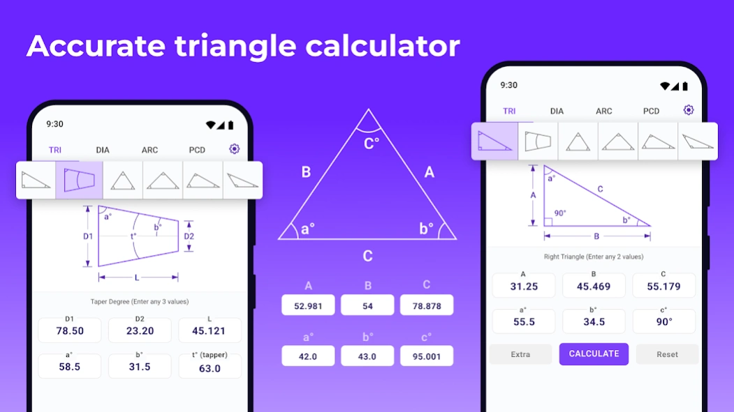 Angle Finder - Trig Calculator 4.1.0 Screenshot