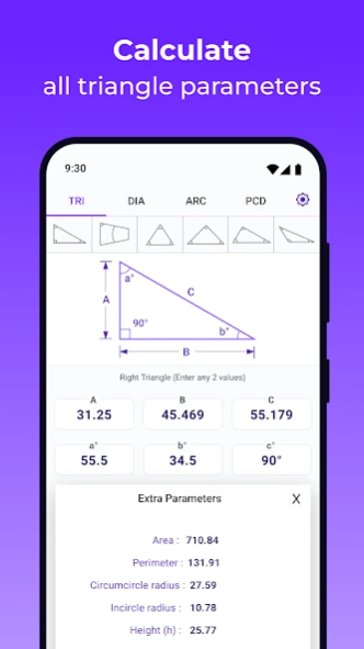 Angle Finder - Trig Calculator 4.1.0 Screenshot