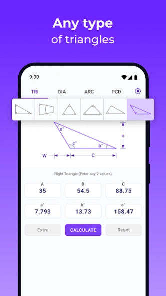 Angle Finder - Trig Calculator 4.1.0 Screenshot