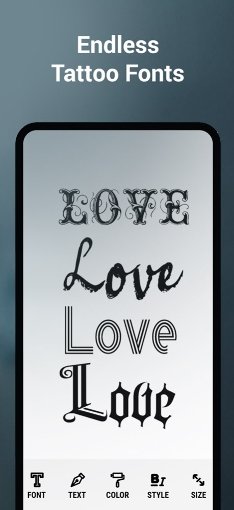 Tattoo Fonts Designer & Maker 2.8 Screenshot
