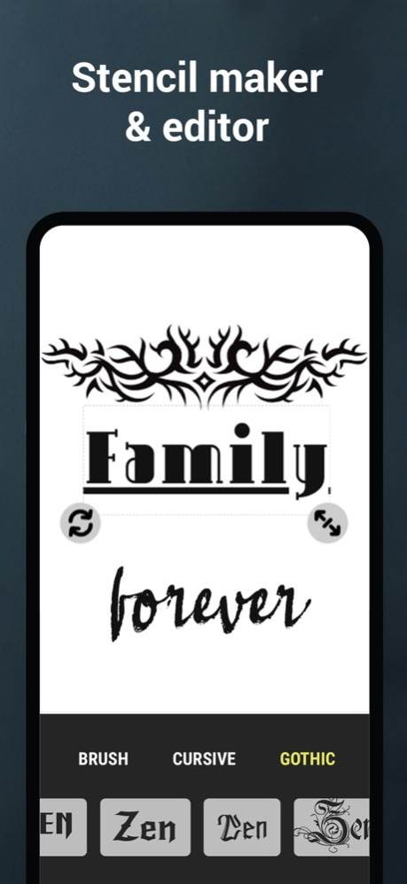 Tattoo Fonts Designer & Maker 2.8 Screenshot