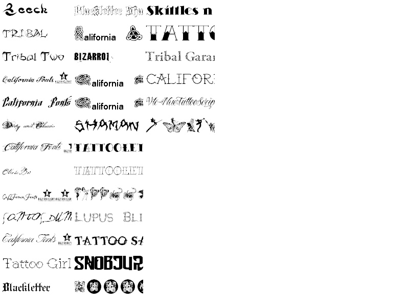 tattoo Font Pack 1.2 Screenshot
