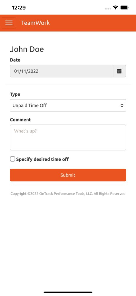 TeamWork OnTrack 2.0.22 Screenshot