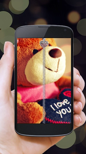 Teddy Bear Zipper Lock Screen 60.5 Screenshot