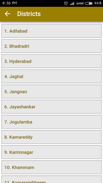 Telangana 31 Districts Info 1.2.1 Screenshot