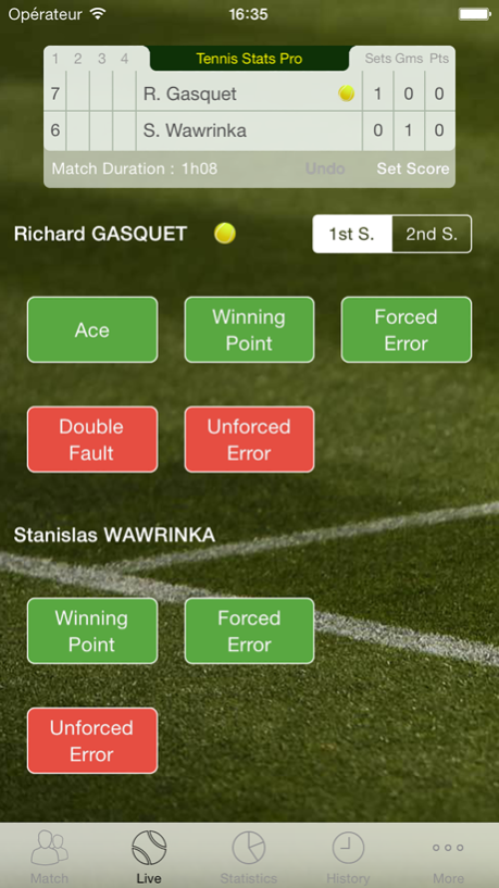 Tennis Stats Pro 2.2.6 Screenshot