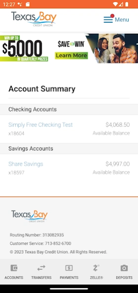 Texas Bay CU 26.1.0 Screenshot