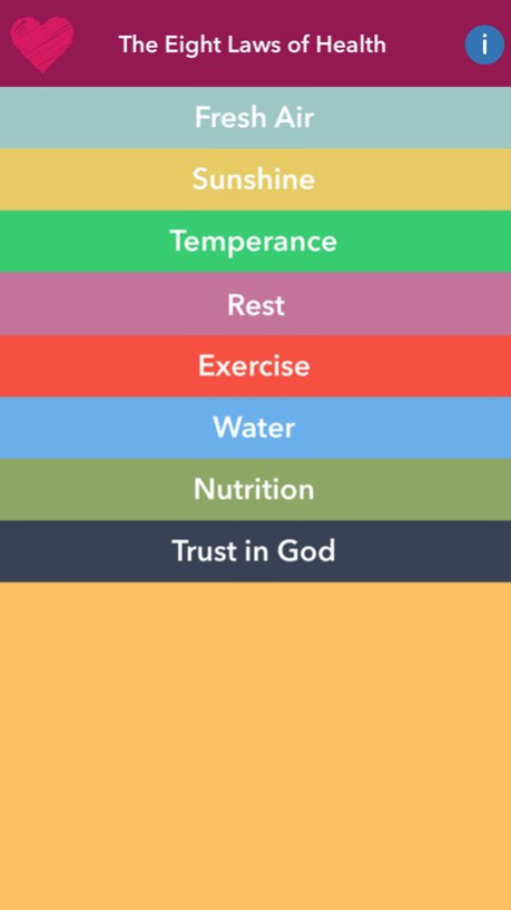 The Eight Laws of Health  Screenshot
