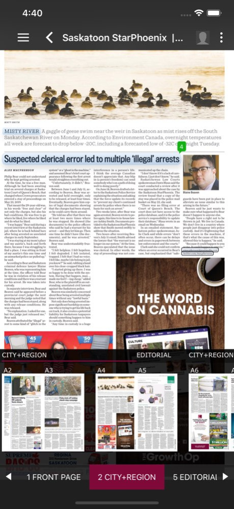 The StarPhoenix ePaper 7.0 Screenshot