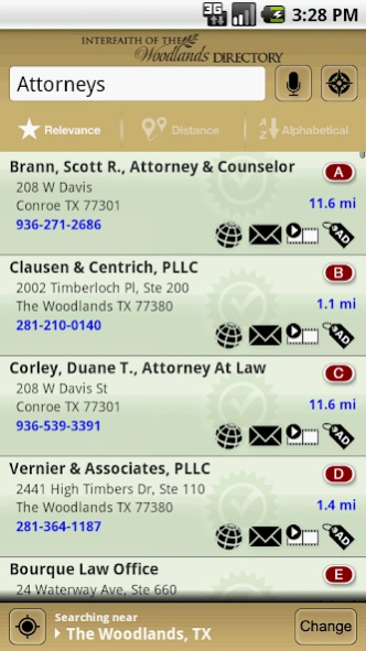 The Woodlands Directory 5.0.3 Screenshot