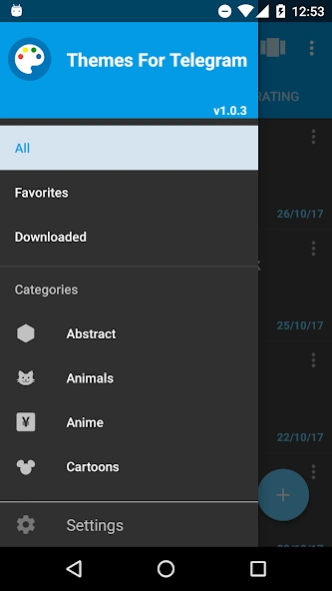 Themes for Telegram 1.7.0 Screenshot