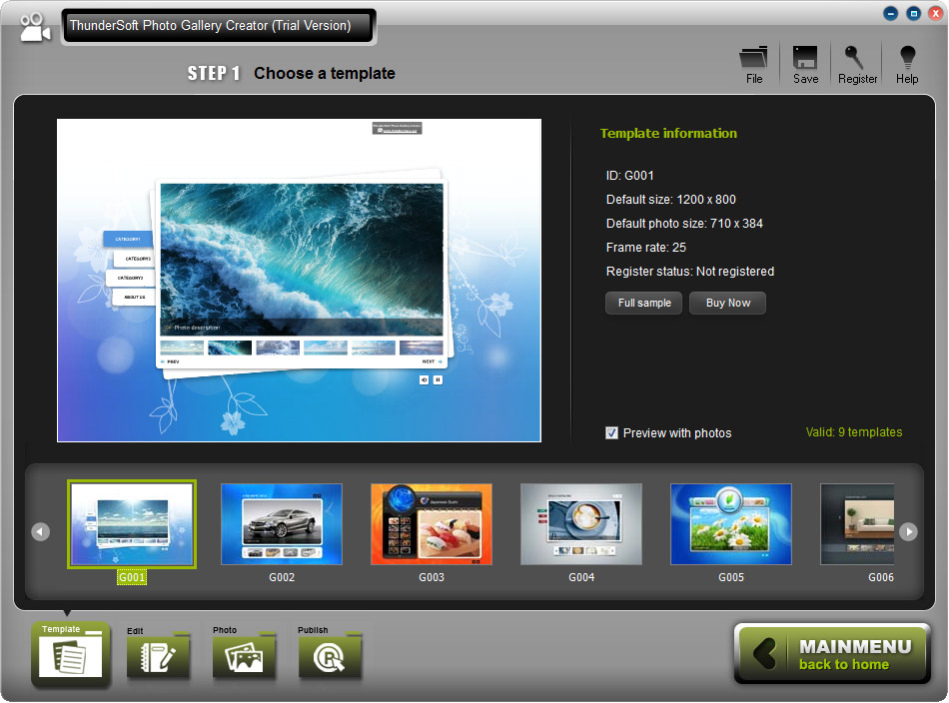 ThunderSoft Photo Gallery Creator 4.4.0 Screenshot
