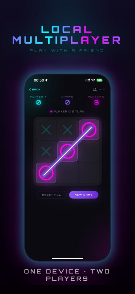 Tic Tac Toe Neon Glow: XO 3.1.1 Screenshot