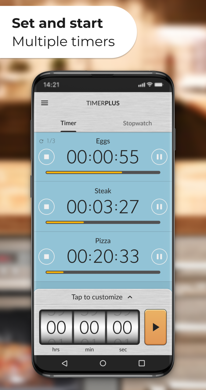 Timer Plus Free with Stopwatch 1.8.6h Screenshot