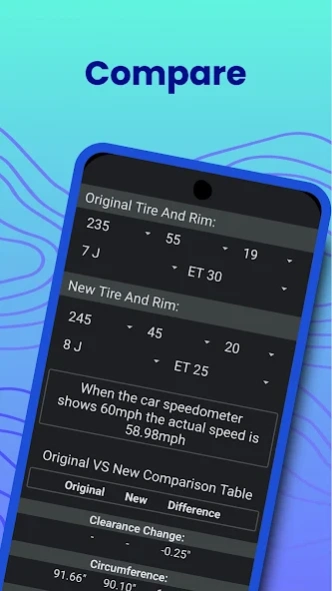 Car Tire Size Calc 1.4.13 Screenshot