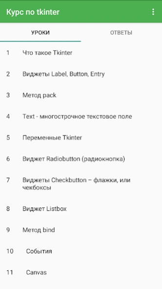 Tkinter. Курс  Screenshot