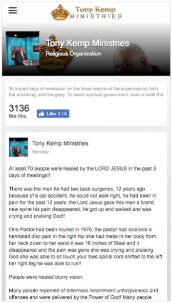 Tony Kemp Ministries 100.0 Screenshot