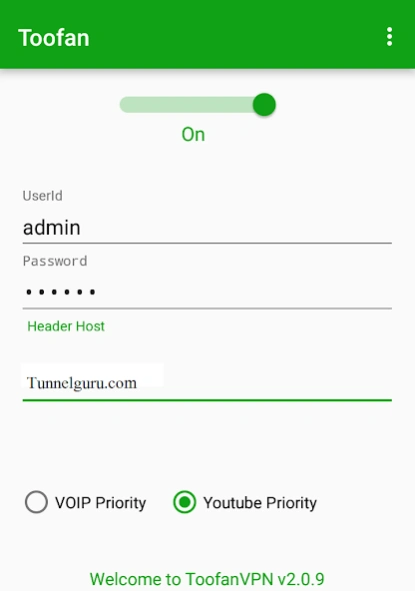 Toofan Tunnel 3.4.9 Screenshot